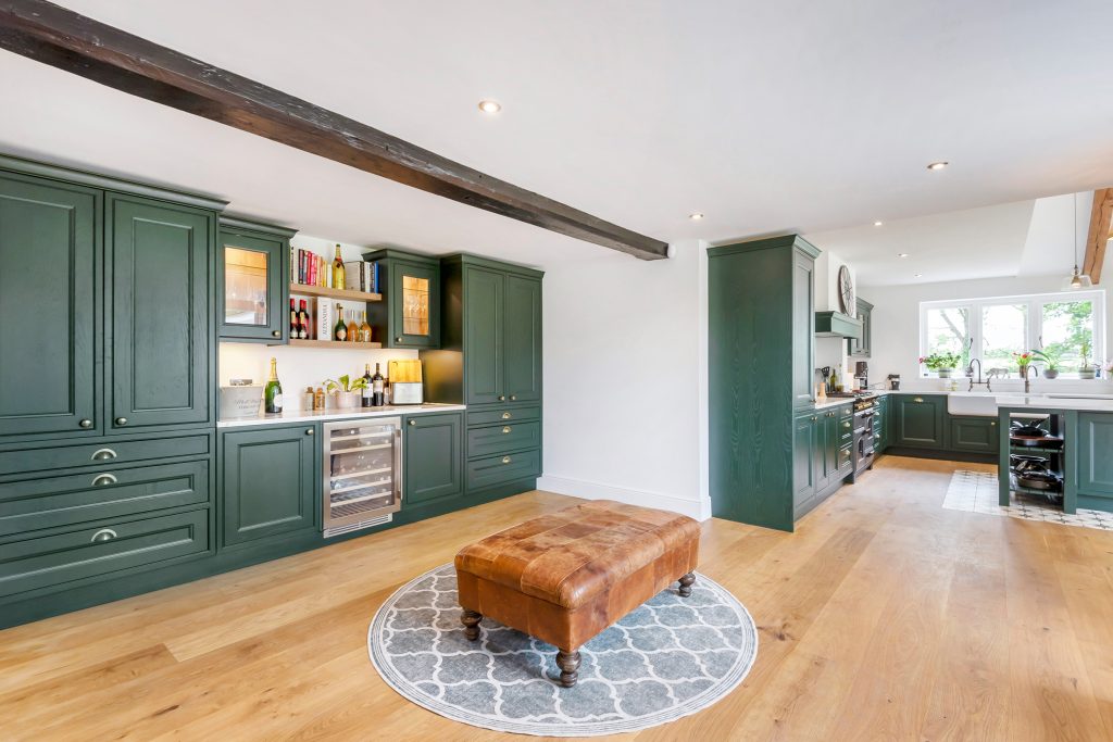 A Green Shaker Kitchen Design with a Contemporary Twist