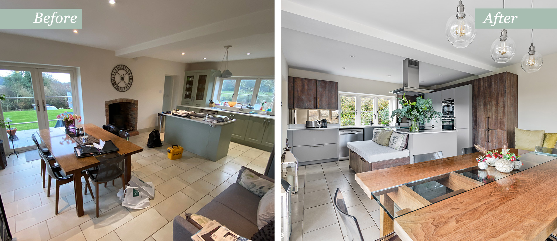 country kitchen before and after renovation