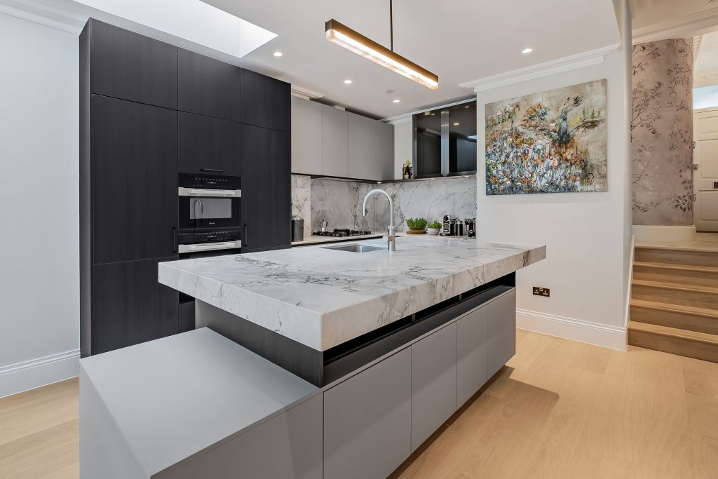 A premium modern kitchen for a London property by KCA Kitchens in Ascot