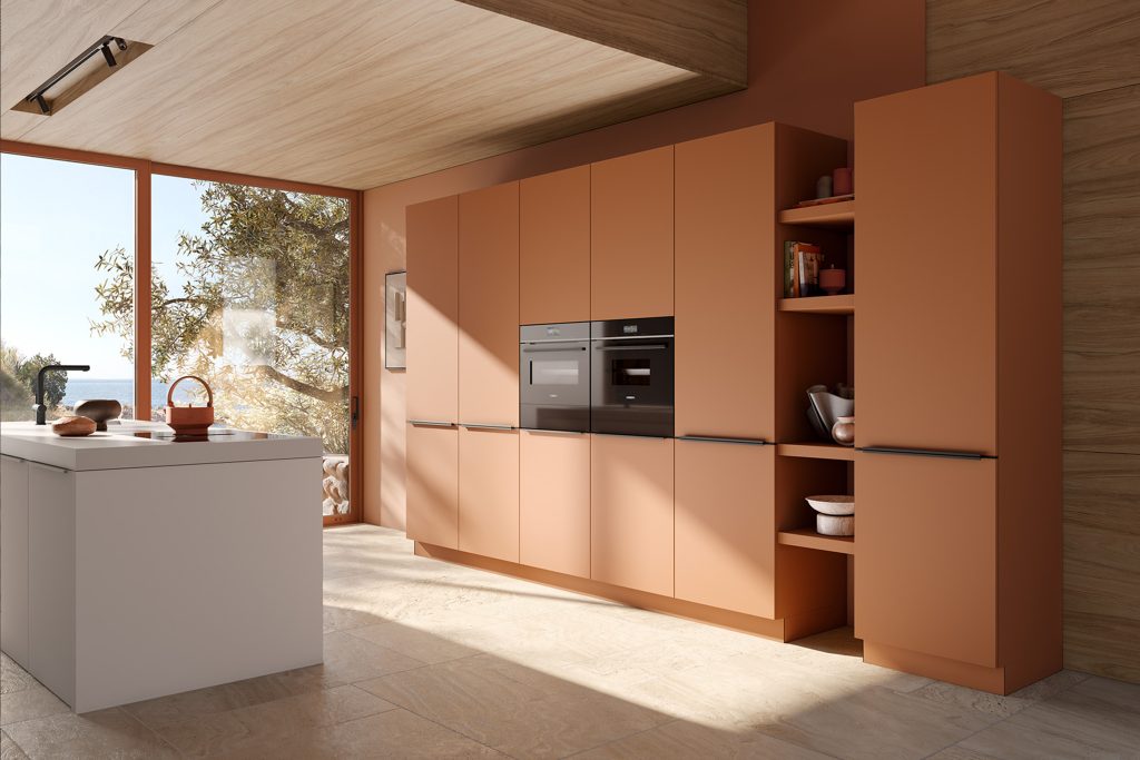 An on-trend modern terracotta german kitchen design