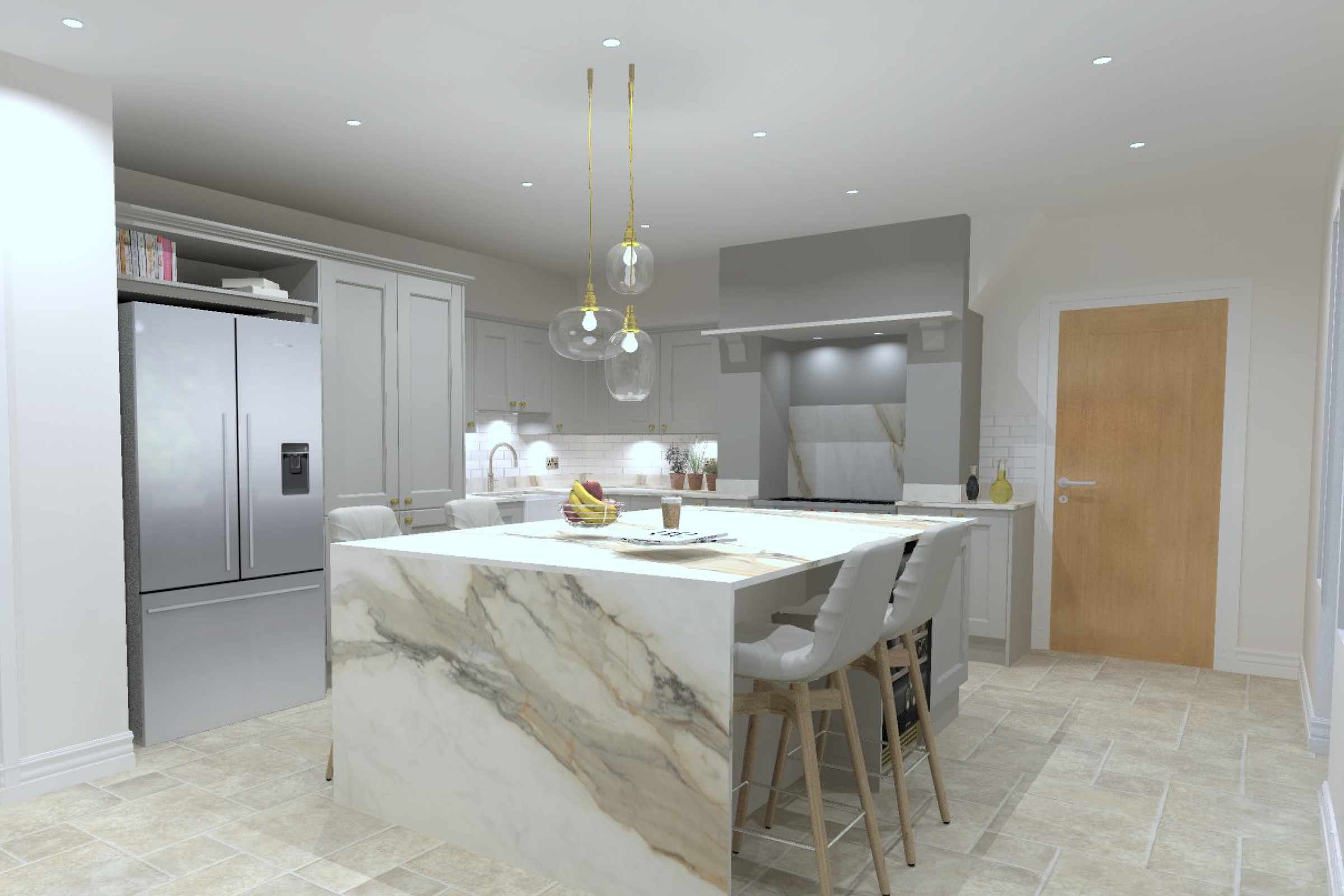 Classic Contemporary Shaker Kitchen Renovation_0000_Render