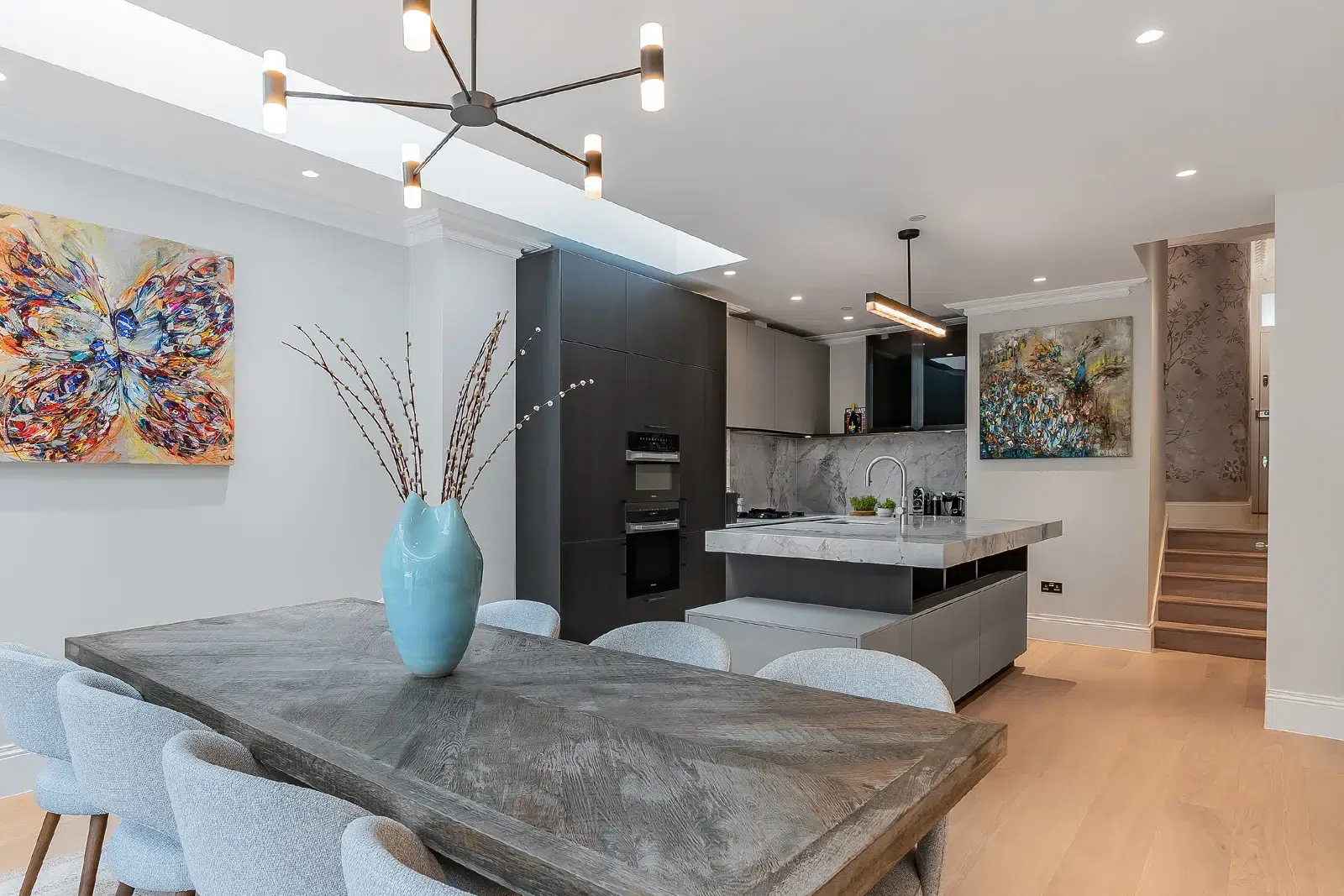Grey and Marble Modern Kitchen London