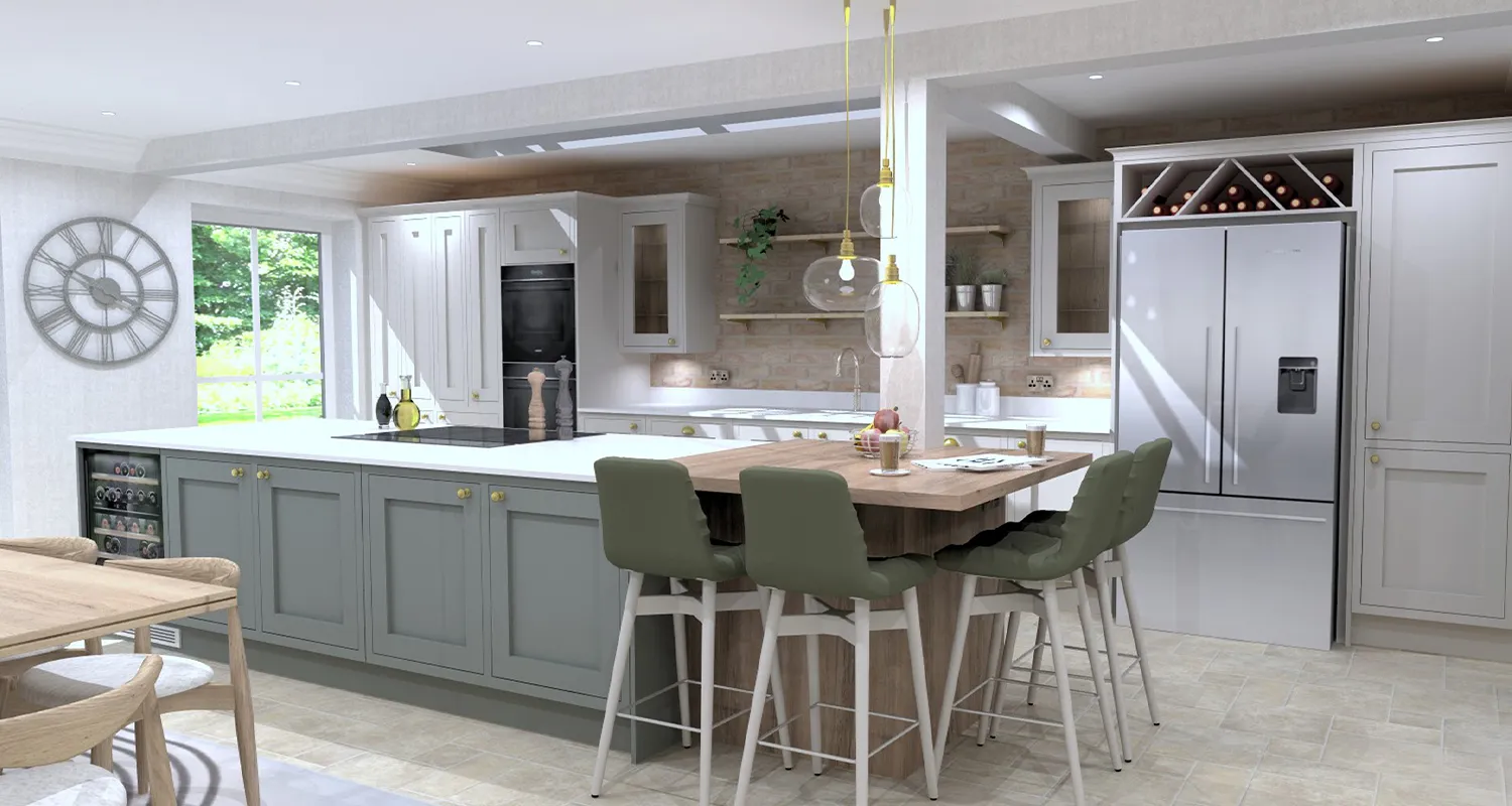 Kitchen Design 3D Render Visual